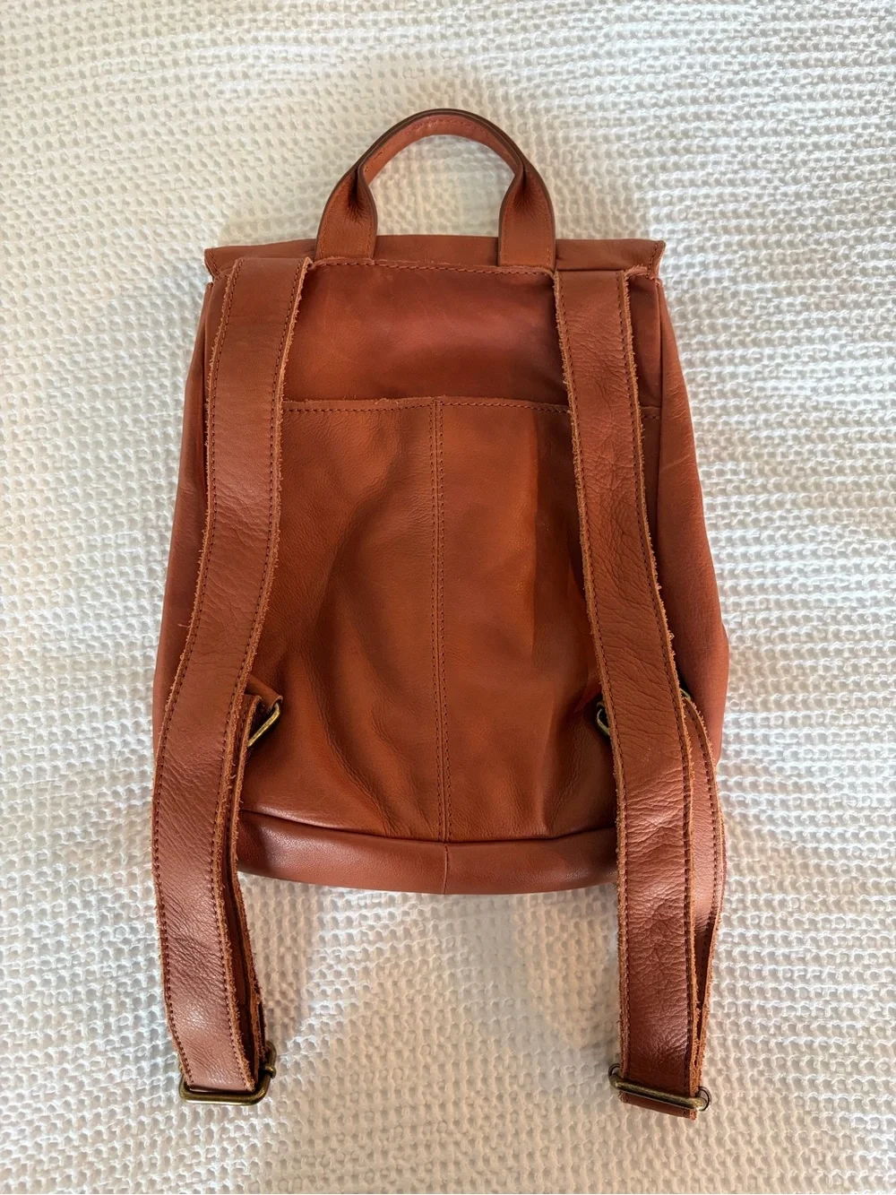 American Leather Co. Cognac Leather Backpack